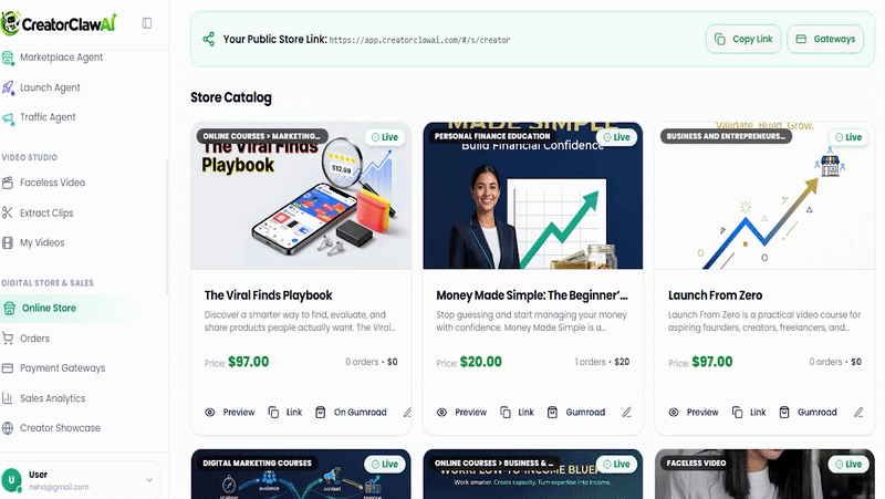 The generated Udemy listing