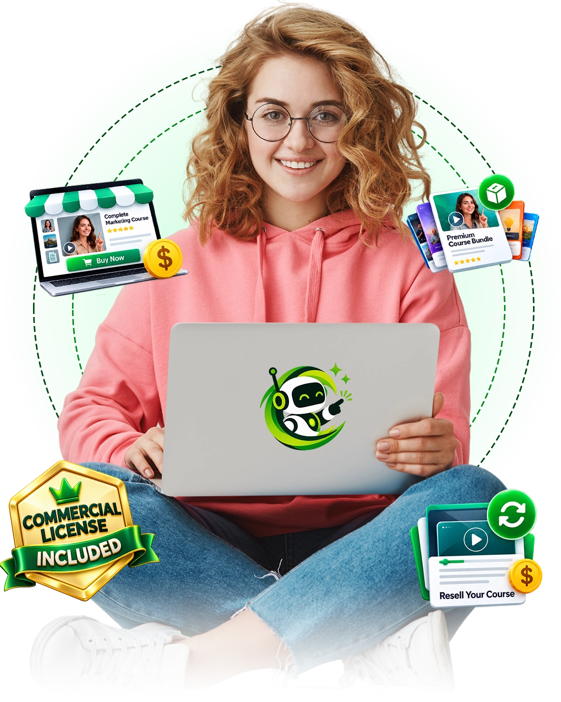 Creator working on a laptop