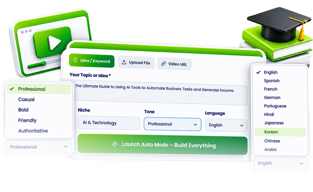 Create video courses in any niche